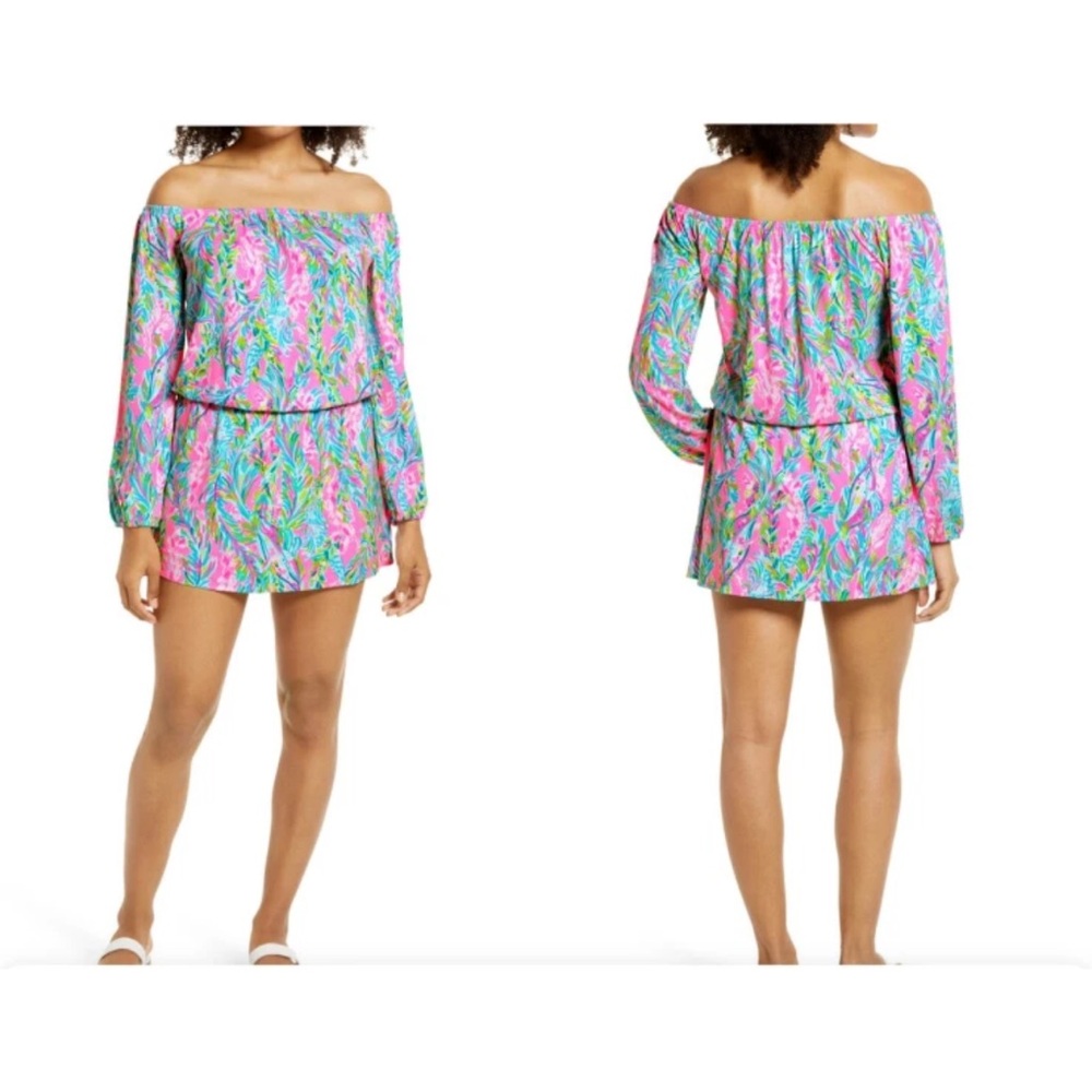 Lilly Pulitzer Colorful Off-Shoulder Romper